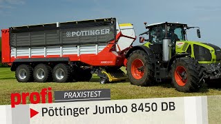 Elefantastisch Kombiladewagen Pöttinger Jumbo 8450 DB  profi Praxistest [upl. by Ardnoyek]