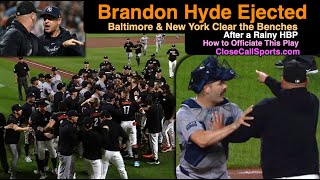 E113  Brandon Hyde Ejected by Will Little for Inciting Benches to Clear After HBP in Baltimore [upl. by Luhey332]