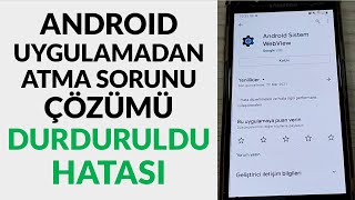 Telefon Uygulamadan Atıyor Girmiyor  Durduruluyorsa Kesin Çözüm Uygulama Sürekli Durduruluyor msa [upl. by Ahsiaa932]