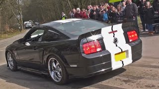 BURNOUT FAIL Ford Mustang GT Blows Clutch Leaving a Car Show [upl. by Velleman]