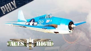 ACES HIGH F6F Hellcat Carrier Ops Aces High Gameplay [upl. by Earized940]