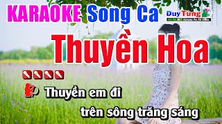 Karaoke  Thuyền Hoa  Song Ca  Nhạc Sống Duy Tùng [upl. by Jowett]