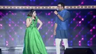 Rimi Tomy with prithviraj on stage [upl. by Amaras938]