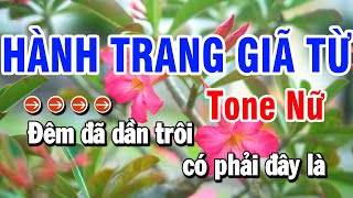 Karaoke Hành Trang Giã Từ  Nhạc Sống Tone Nữ  Huỳnh Lê [upl. by Huberman]