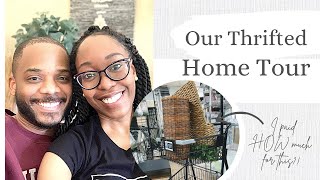 Full Thrifted Home Tour  See How I Style Our 950 Square Foot Two Bedroom Two Bathroom Apartment [upl. by Treblihp]