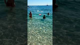 Hırvatistan Hvar adasının denizi ve plajları harika 🇭🇷 hvar beach island croatia summer reel [upl. by Waly56]