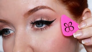 Easy Winged Eyeliner Tutorial  BB Liner Designer Demo [upl. by Naujal]