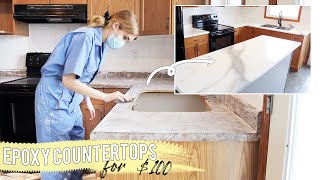 Transform Kitchen Countertops With Epoxy amp Paint  surprisingly easy [upl. by Gregoire]