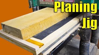 Planing Jig  How to Use Your Planer to Joint Wood  Woodworking Jig [upl. by Eulalia]