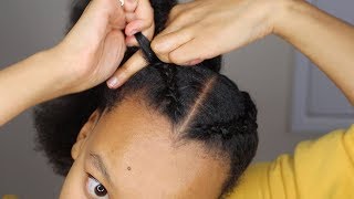 How To Cornrow Your Hair Different Sizes and Angles Beginners Tutorial Part Two [upl. by Churchill591]