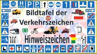 Bildtafel der Verkehrszeichen  Hinweiszeichen [upl. by Leirraj]