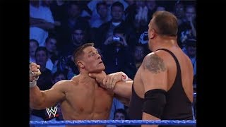 Brock Lesnar amp Big Show vs John Cena amp Chris Benoit SmackDown Nov 13 2003 [upl. by Fidel]