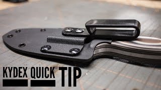 Kydex Quick Tip 1  A quick and easy way to mount clips to your sheaths [upl. by Brantley]