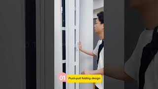 PVC folding door hidden and stored does not take up spacefoldingdoors pvcdoor partitiondoor [upl. by Enahsal]