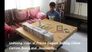 Precise Elegant Bulldog Deluxe Carrom Board Precise Stand Unboxing amp Review Best Carrom Board [upl. by Acissev]