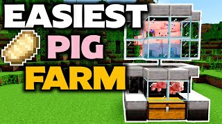 Easiest Pig Farm Tutorial  Minecraft 120 Bedrock [upl. by Lucila]