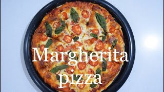 Margherita pizza Italian Cuisine Pizza recipe vegetarian [upl. by Eelynnhoj]