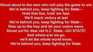 NC State  Official Fight Song [upl. by Enelyaj]