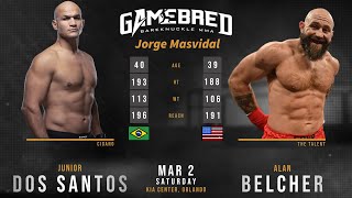 Junior DOS SANTOS vs Alan BELCHER Full FIGHT GAMEBRED [upl. by Hilarius]