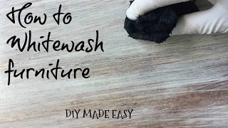 How to Whitewash furniture TutorialDIY made Easy® [upl. by Syned]