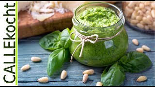 Süßes Pesto aus weißer Schokolade Pinien und Basilikum einfach selber machen Unser Rezept [upl. by Aronson133]