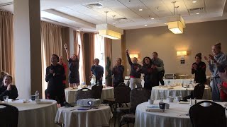 WATCH  The moment her Thorns teammates saw Christine Sinclair and Canada win gold [upl. by Enomis]