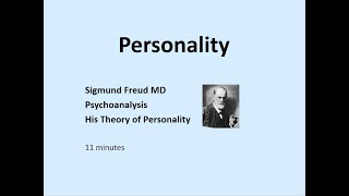 Sigmund Freuds theory of personality [upl. by Enileve]