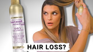 Dry Shampoo causing HAIR LOSS  OGX Coconut Oil Dry Shampoo Review [upl. by Rajiv]