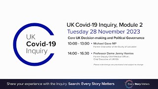 UK Covid19 Inquiry  Module 2 Hearing AM  28 November 2023 [upl. by Jorry166]