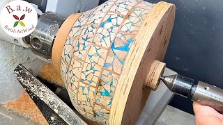 Woodturning ✨ NEW Idea 🛠️ NEW Technique 🎨 NEW Project [upl. by Atla]