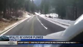 Gallatin County crews plow snow on road to Hyalite Reservoir [upl. by Gagne232]