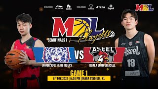 LIVE MBL Playoffs 2022  Semi Final 1 G01  Johor Southern Tigers VS KL Aseel [upl. by Serilda]