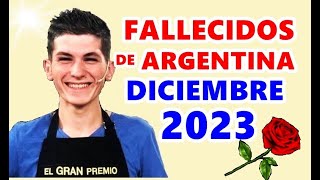 Figuras Fallecidas de Argentina en Diciembre del 2023 [upl. by Enoj]