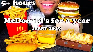 ASMR EATING MCDONALDS FOR A YEAR BEST OF JERRY 2019 COMPILATION OVER 5 HOURS LONG NO TALKING [upl. by Rexford73]