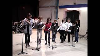 Poulenc quot Pilons lOrgequot flute ensemble [upl. by Yllek]