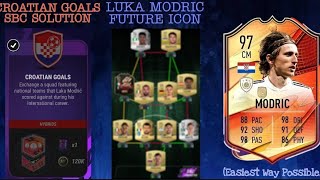 CROATIAN GOALS SBC SOLUTION Easiest Way Possible  Future Icon Luka Modric Sbc  Madfut 22 [upl. by Neelahs]