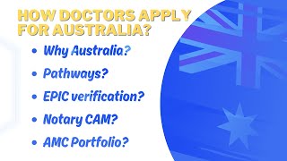 How Doctors apply for Australia Standard pathway EPIC verification NotaryCam AMC Portfolio [upl. by Shaner]