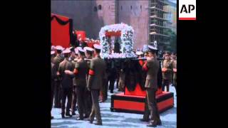 SYND 21 6 74 FUNERAL OF SOVIET HERO MARSHAL ZHUKOV IN MOSCOW [upl. by Loreen298]