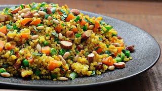 Curry Flavoured Quinoa Bowl PlantBased 🥘 Blending Traditional Indian and South American Cuisine [upl. by Anitroc]