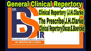 General Clinical Repertories  Repertory Homoeopathy  DrBhavesh Sir Classes [upl. by Zoara161]