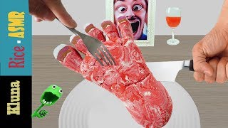 Kluna Tik eating FEET and PEDICURE  Kluna Tik Style Dinner 31  ASMR eating sounds no talk [upl. by Ahseinaj912]