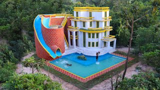 Full VideoBuild Creative Modern Water Slide Park With Swimming Pool amp Villa For Relaxment Place [upl. by Eenahc627]