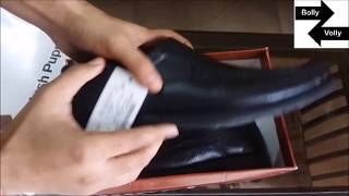 Hush Puppies Brand Mens Black Leather Slipons Formal Shoes 6784 Unboxing [upl. by Kelley]