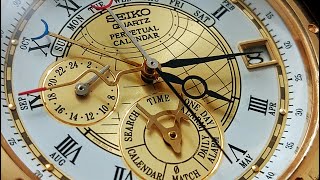 Seiko Age Of Discovery Perpetual Calendar 6M130010 Reference Number SHE004J Production Year 1993 [upl. by Ganley]