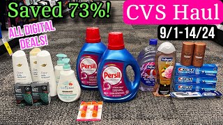 CVS Haul Saved 73 This Week All digital coupon deals 911424 [upl. by Eidnim836]