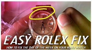 How to fix your Rolex Date Time stuck between days of the week SOLVED [upl. by Oaht]