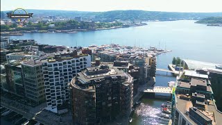 VOLANDO EN DRONE 4K OSLO  NORUEGA  TJUVHOLMEN Mayo de 2024 [upl. by Getter]