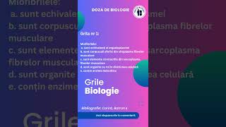 Grile admitere medicină Doza de Biologie dozadebiologie admitere medicina bacalaureat shorts [upl. by Einneb]