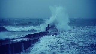 Storm Ciara drenches Portreath Cornwall [upl. by Leikeze598]