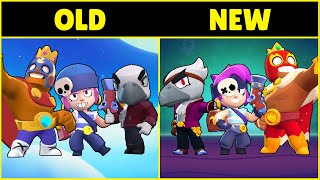 OLD VS NEW  ALL BRAWLERS amp SKINS REMODEL [upl. by Lareena]